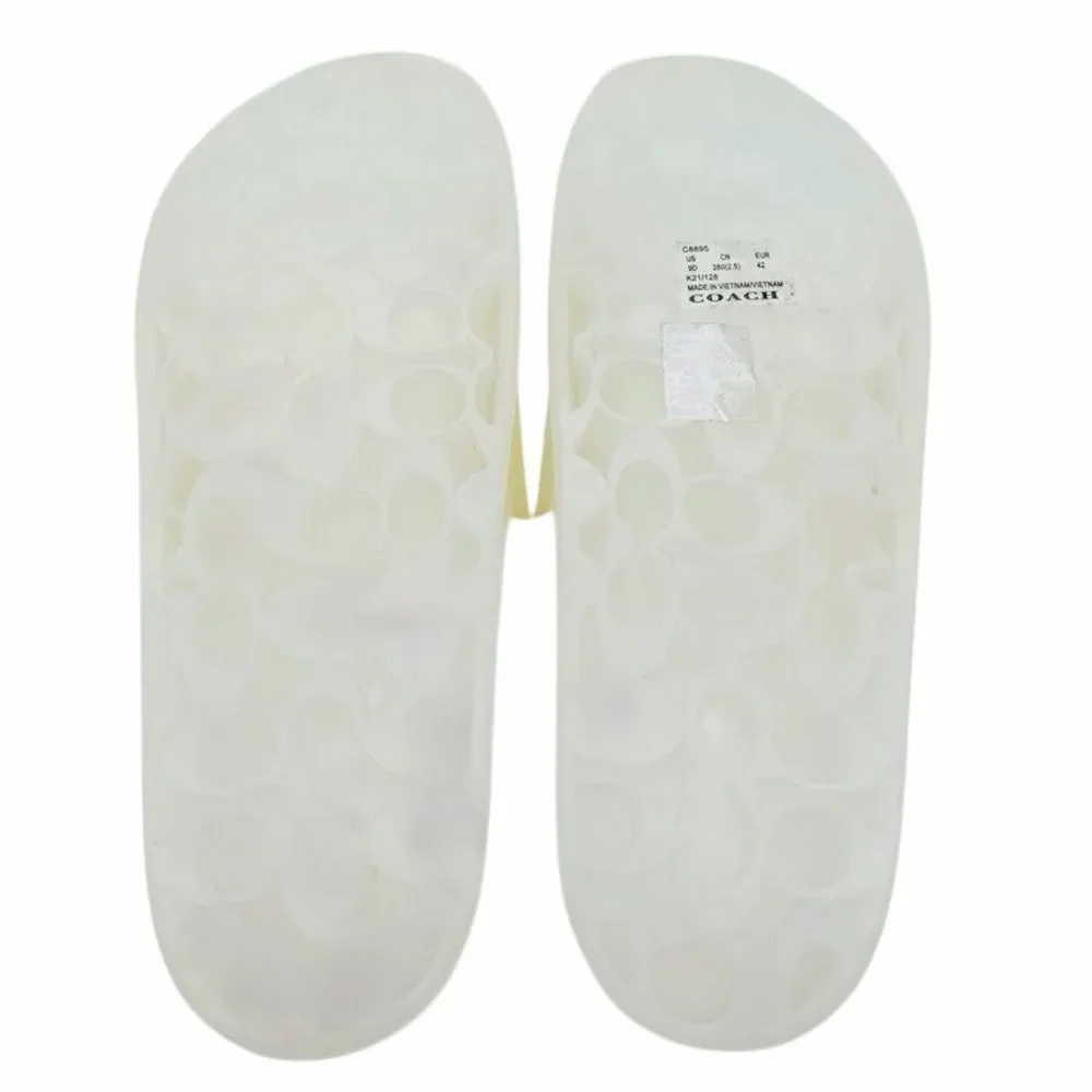 NWT Coach Men’s Clear Slide Chalk Sandals Size 9D